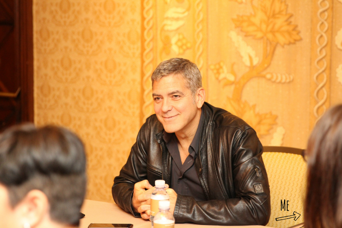 Photo proof how close I was sitting to George Clooney at the Tomorrowland Press Junket