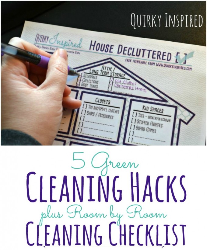 Green cleaning hacks are an awesome way to safely clean your home, plus you get a room by room spring cleaning checklist too!