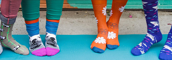 Another frugal way to pamper yourself? Quirky socks! 
