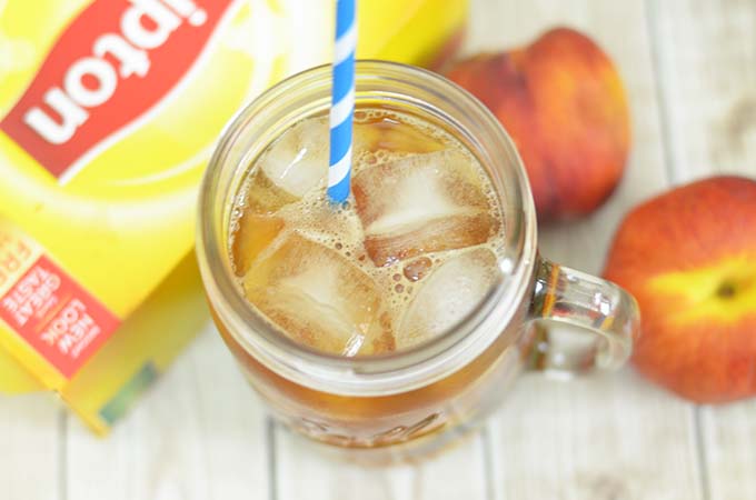 One of my favorite homemade iced tea recipes is this peach iced tea recipe! It reminds me of home and of course, summer!