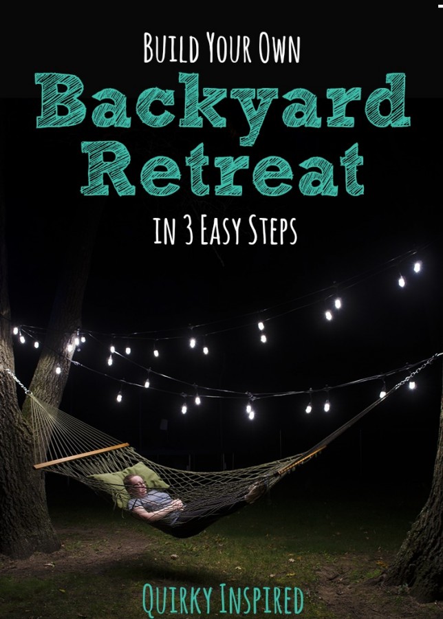 Stressed out? Then you need a backyard retreat. Learn to build your own in three easy steps!