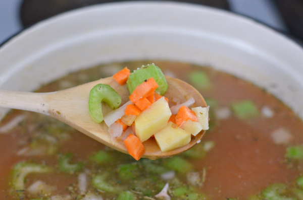 This easy crockpot vegetable soup will warm your belly and your heart!