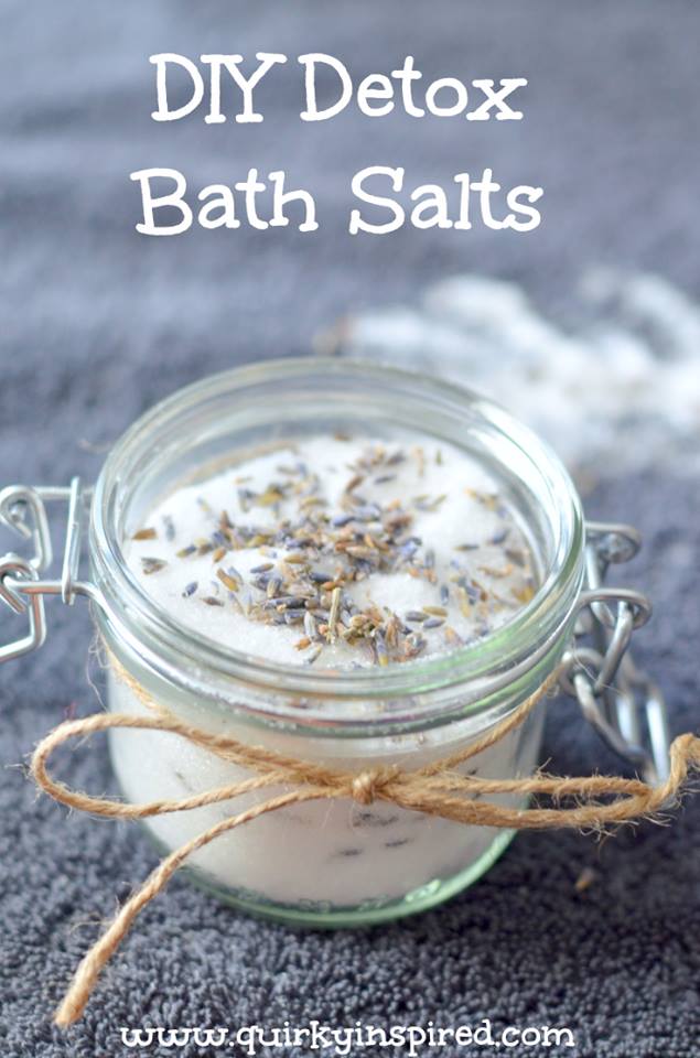 These homemade bath salts are a great detox bath salt recipe to help you feel better! Plus there are only 2 ingredients!
