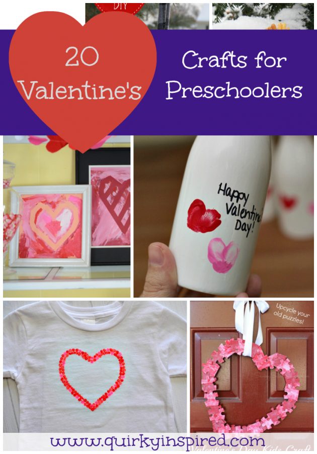 A great collection of 20 Valentine Crafts for Preschoolers