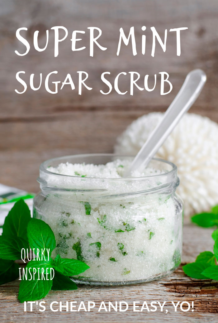 Makes you tingle from your head to your toes. This peppermint sugar scrub is cheap and easy, yo!
