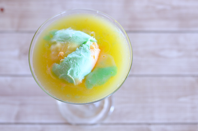This rainbow sherbert martini recipe is to die for!