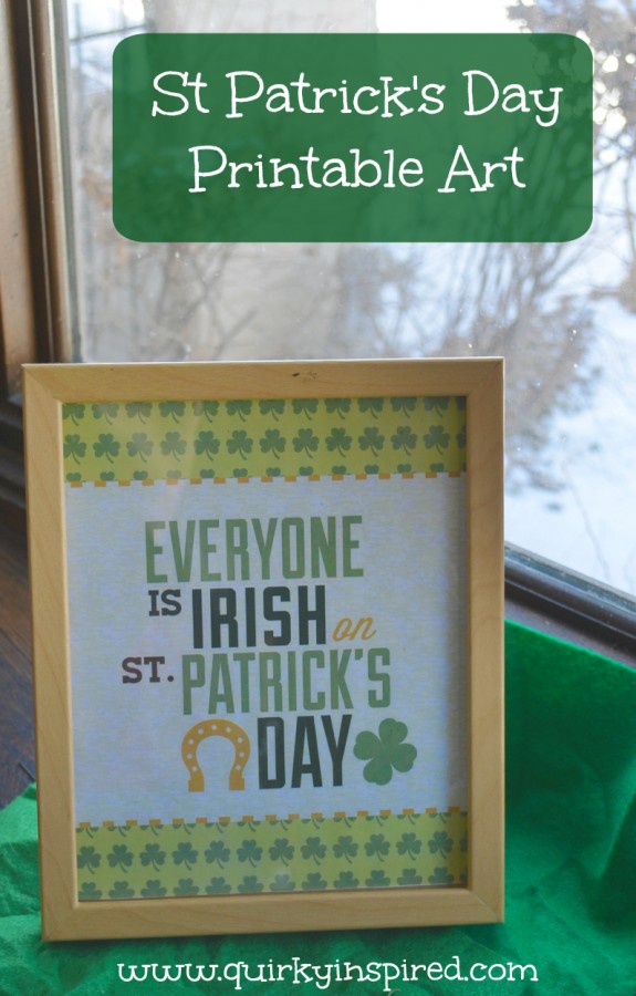 Check out this cute free St Patricks Day printable to decorate your home