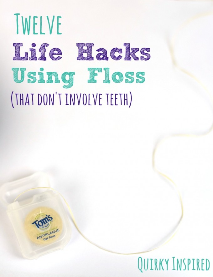 Life hacks using floss can really save the day when you don't have other goodies to use!