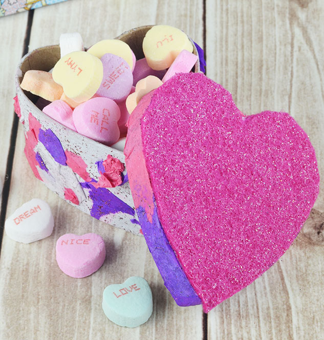 Check out a super fun and simple way to make Homemade Valentine's Day Treat Boxes