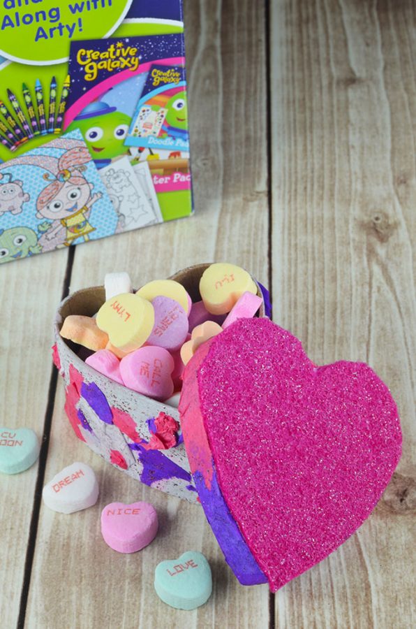 Check out a super fun and simple way to make Homemade Valentine's Day Treat Boxes