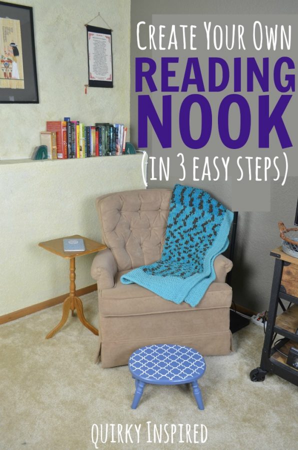 Want a reading nook, but don't want a thousand dollar DIY project? Check out how to DIY your own reading nook in three easy steps!